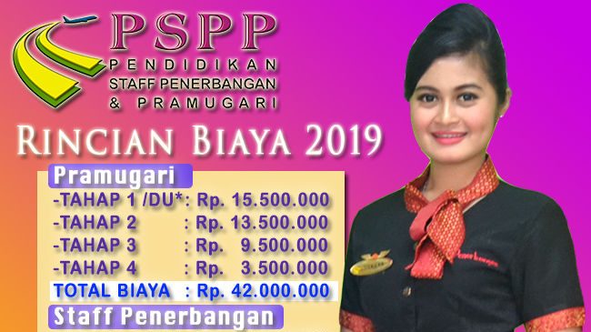 Biaya Sekolah Pramugari 2019 Terbaru